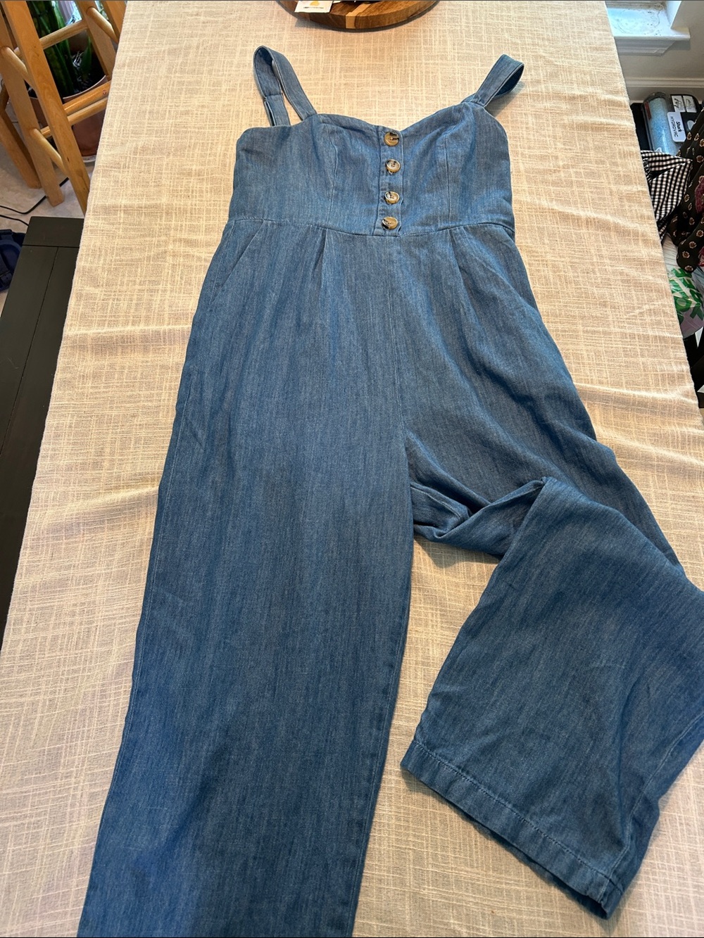 Old Navy Light Blue Denim Jumpsuit